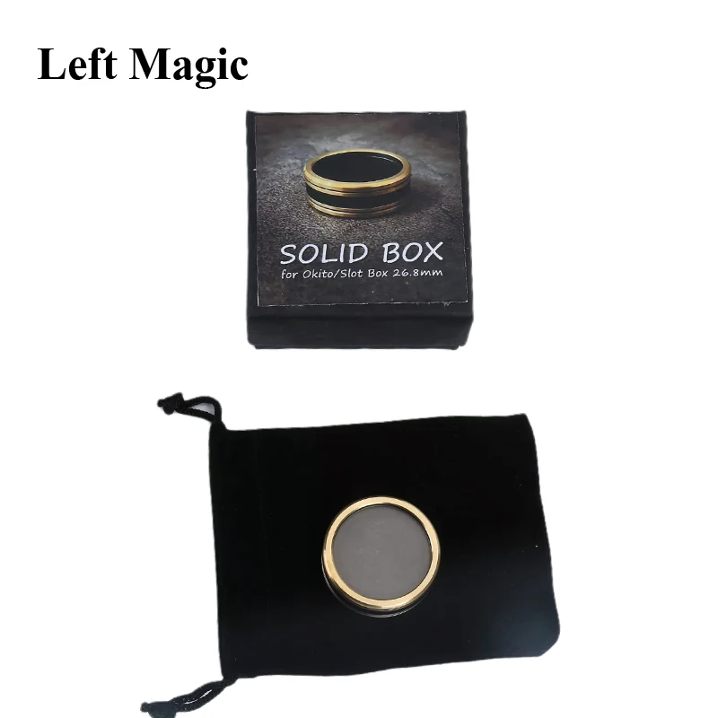 Solid Box For Okito/Slot Box 26.8mm Magic Tricks No Japanese 500yen Coin Close Up Street Illusions Props Gimmicks Mentalism