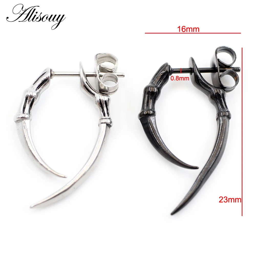 Alisouy 2 قطعة الرجعية صب مخلب سبيكة وهمية الغشاش دوامة الأذن تفتق نقالة المتوسع مقياس نفق التوصيل ثقب مربط القرط #6