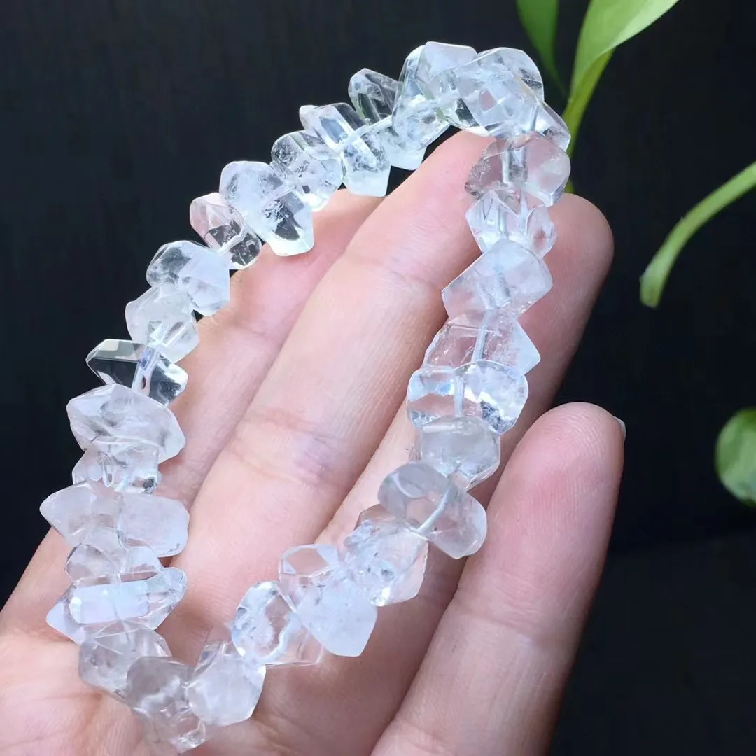 Unit One Bracelet Polished Natural Herkimer Diamond Crystal HealingdPointed Bead Bacelet Special For Jewelry Gift