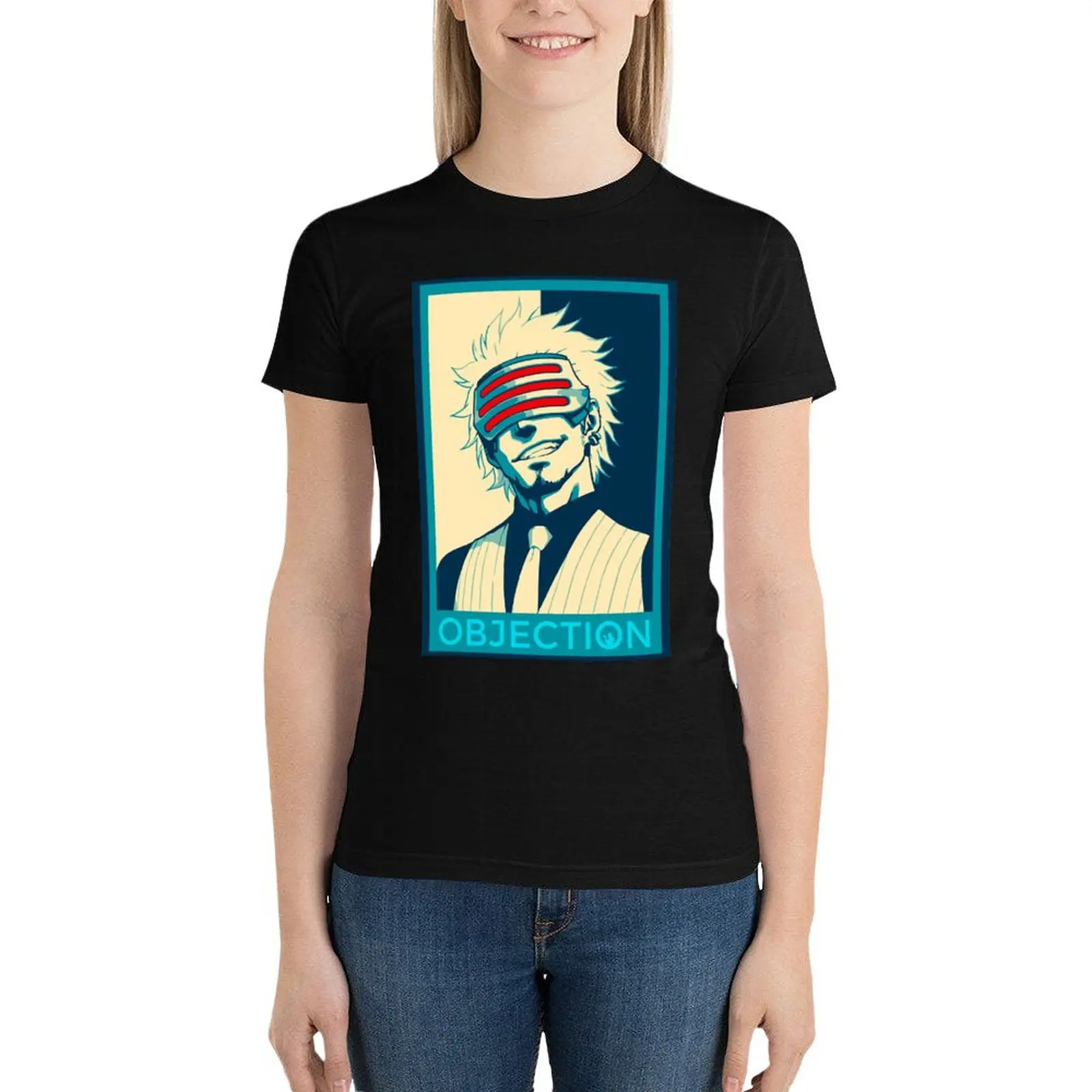 Godot - OBJECTION! T-Shirt graphics plus size tops summer tops shirts graphic tees t-shirt dress for Women plus size sexy