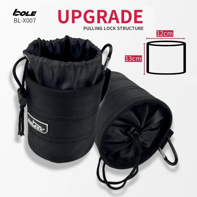 BOLE Tool Waist Bag, Iron Nails, Screw Barrel, Multifunctional Straight Tube, Minimalist Spare Parts Storage Bag