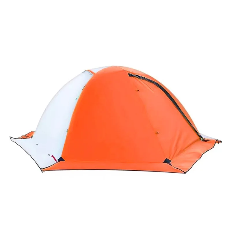 Tenda da campeggio a doppio strato antipioggia addensata per doppia persona all'aperto tenda da campeggio portatile con protezione solare da spiaggia