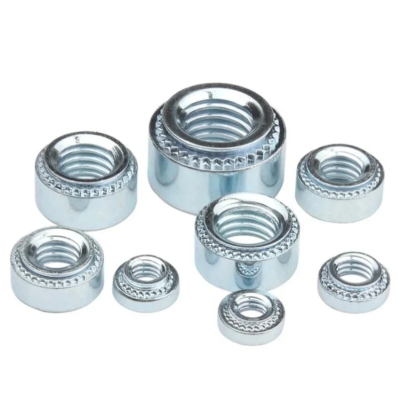 2~50pcs Zinc Plated Carbon Steel Pressure Riveting Nut M2 M2.5 M3 M4 M5 M6 M8 M10 Self-Clinching Insert Nutsert Press Rivet Nut