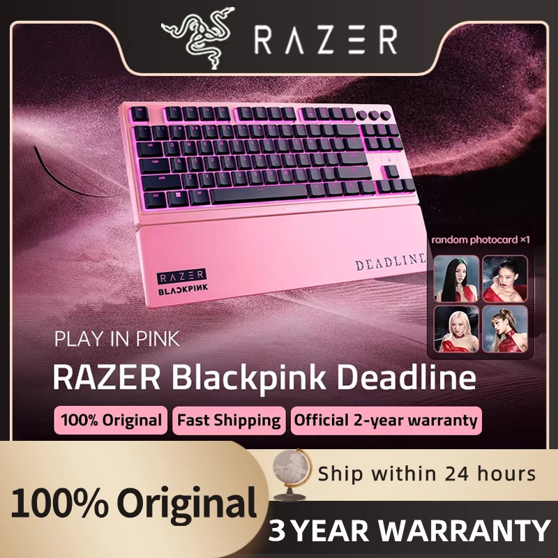 Razer BLACKPINK Ornata V3 Tenkeyless Wired Gaming Keyboard -Low