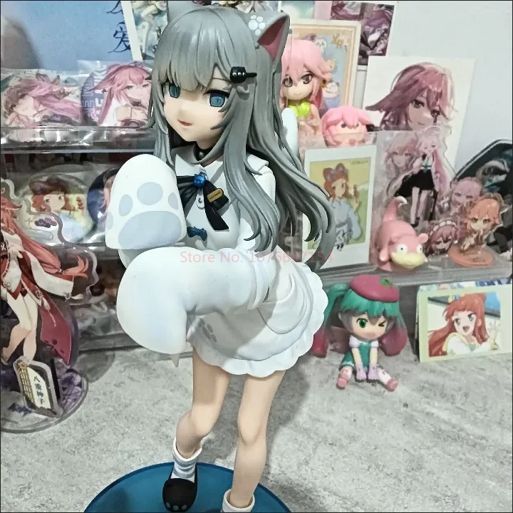 Nachoneko figura canal hennyano anime gato menina pvc figura de ação brinquedo jogo estátua coleção personalizada ko modelo boneca brinquedo presente
