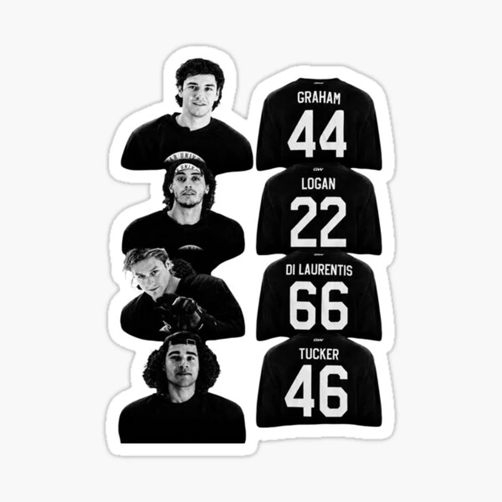 Off Campus - Briar University Hockey, Campus Hockey, Graham, Logan, Di Laurentis, Tucker Sticker for Laptop Decor Bedroom Car Cu