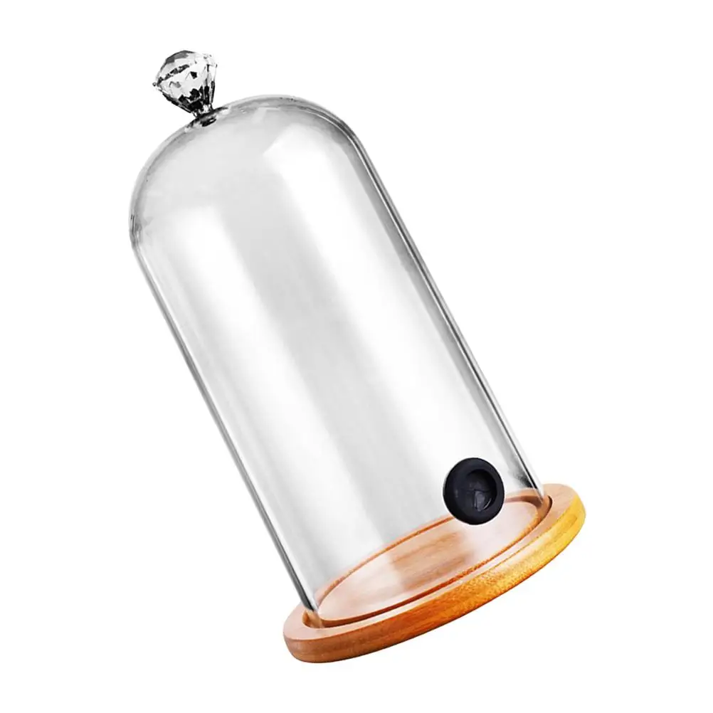 1 set PC Plastic Smoke Hood Tool With Base Cocktail Smoke Lid Snack Smoking Cover For Party Kitchen Dining Grill Accessory