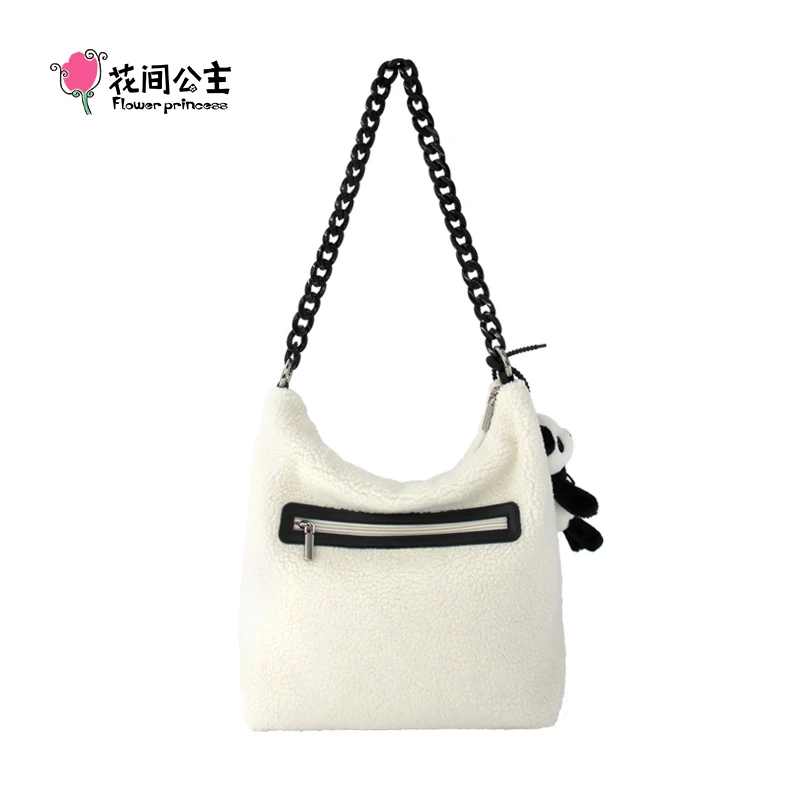 Flower Princess Yoga Panda Women\'s Bag New 2024 Trend Fashion White Cute Tote Shoulder Crossbody Female Big Large Bags for Women