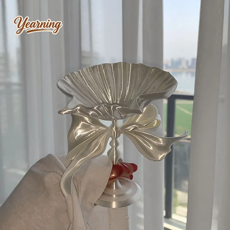 

High Value Shell Butterfly Goblet for Jewelry Small Items Storage European Light Luxury