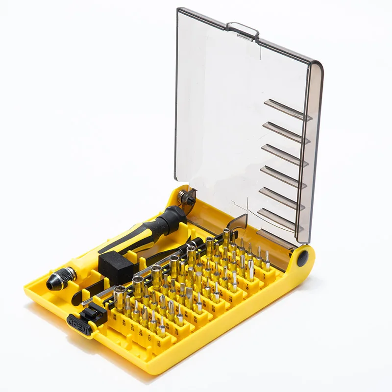 Multifunctional 45 in 1 Screwdriver Set, Cross Shaped Hexagonal Socket, Mobile Phone Home Disassembly & Maintenance Repair Tool