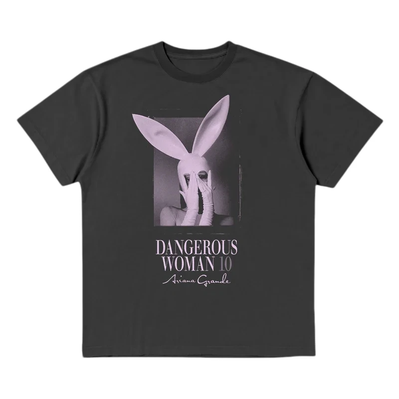 Camiseta del álbum Dangerous Woman del 10º aniversario de Ariana Grande 2026, camiseta 100% algodón unisex para hombre y mujer, camiseta informal para fanáticos de Tour Y2k