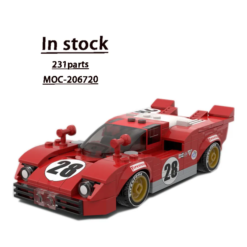 

MOC-105487, новый классический суперспортивный автомобиль, гоночный строительный блок, модель 231, детали MOC, креативная детская игрушка-строитель на день рождения для мальчиков