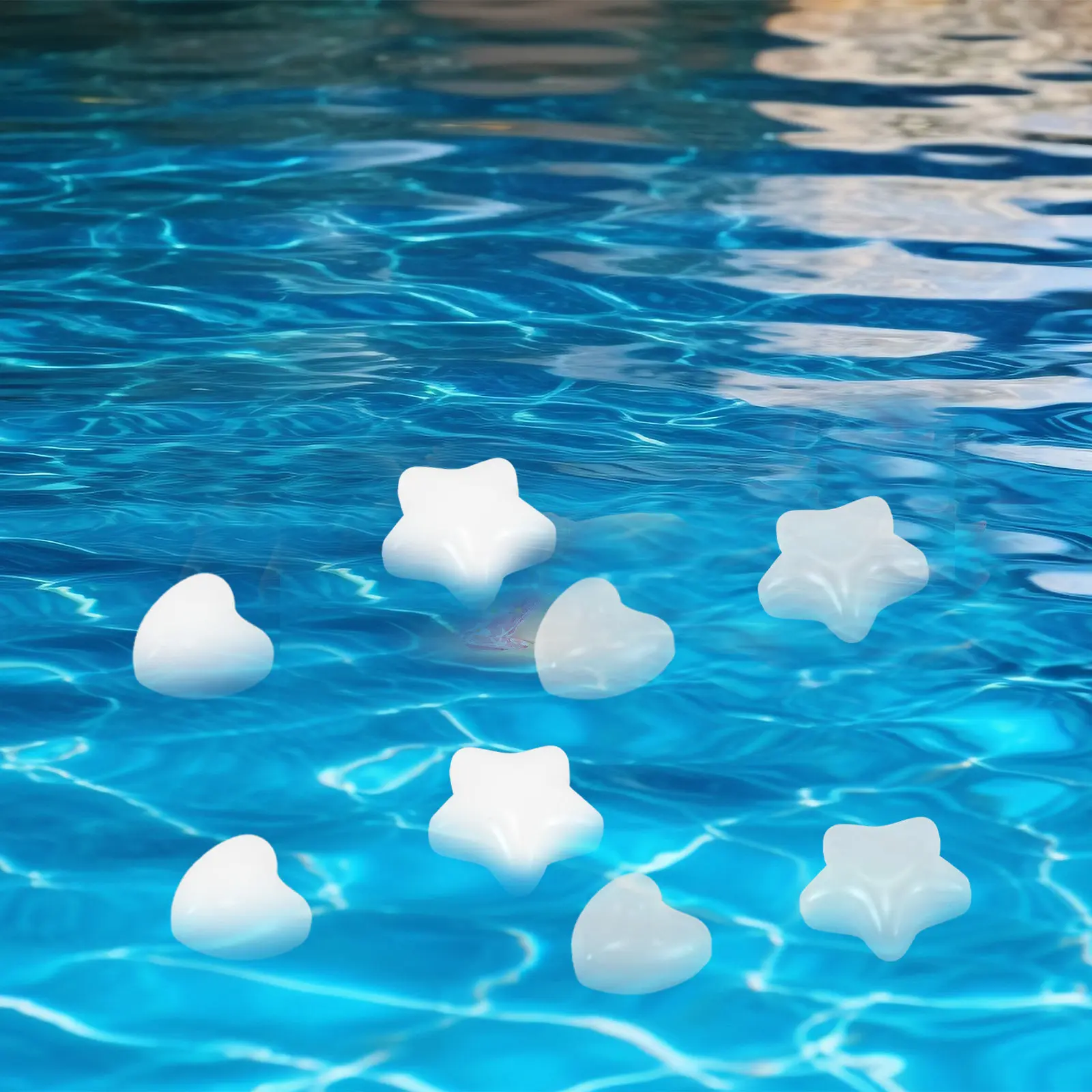 100Pcs Star Heart Shaped Plastic Ocean Balls Smooth Surface Lightweight Safe for Kids Ball Pits Pool Play Decorative Pits Balls