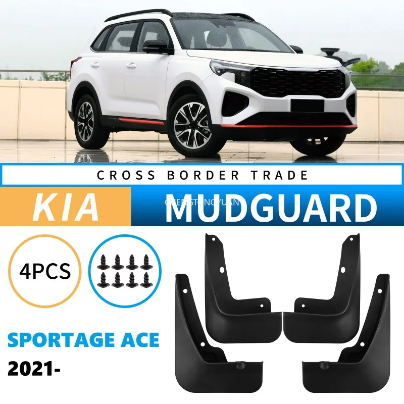 Pour Kia Sportage ACE 2021-2025, garde-boue, pare-éclaboussures, roues avant et arrière, garde-boue, accessoires de voiture, 4 pièces, pièces automobiles