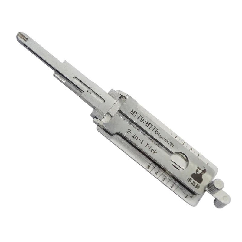 Original Lishi MIT9 MIT6 2 in 1 Locksmith Tool  Lock Pick & Decoder Flat Milling for Mitsubishi  Models