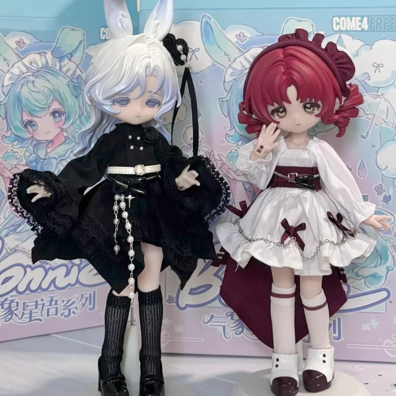 

Action Come4free 1/12 Bjd Blind Box Bonnie Meteorological Star Language Series Kawaii Rabbit Bjd Desktop Articulated Figure Gift