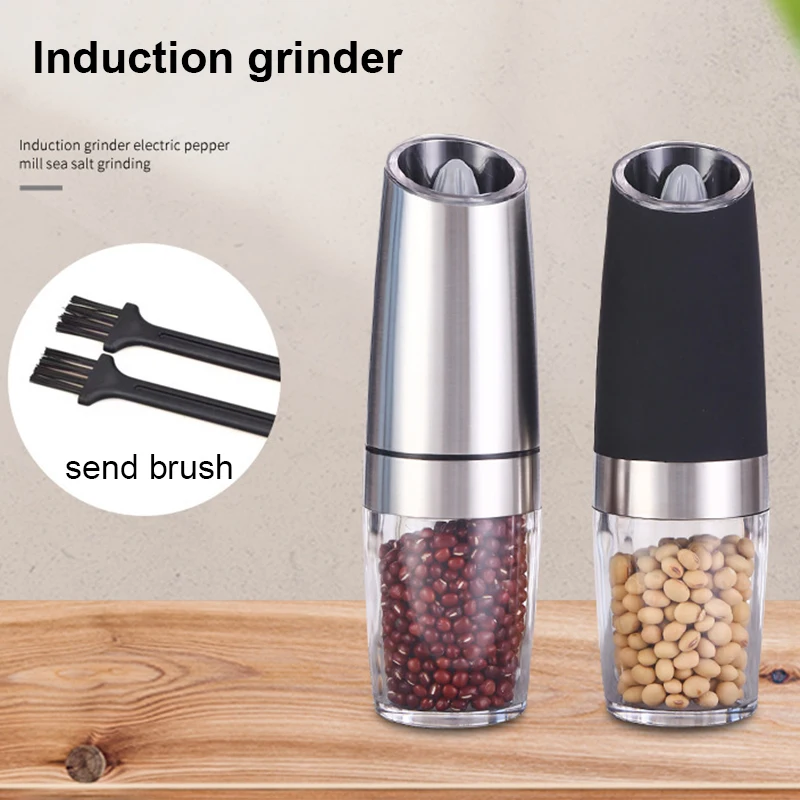 

Herb Grinder Electric Salt and Pepper Grinders Stainless Steel Automatic Gravity Adjustable Coarseness Kitchen Accessories