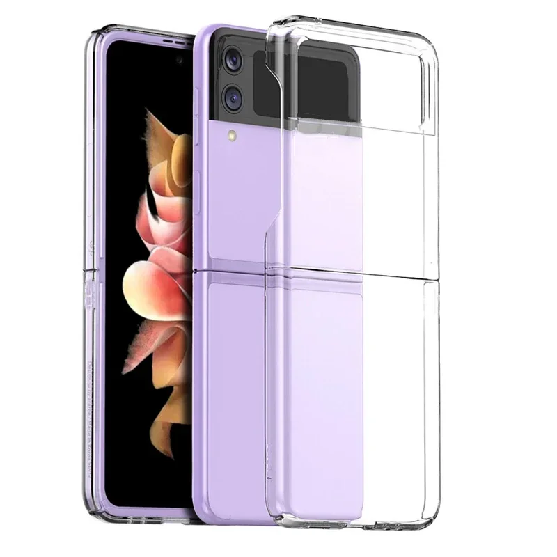 Clear Ultra Thin PC Case for Samsung Galaxy Z Flip 4 6 5 5G flip6 Flip4 Flip5 Flip3 Flip 3 Anti-Knock Phone Bag Cover Shell