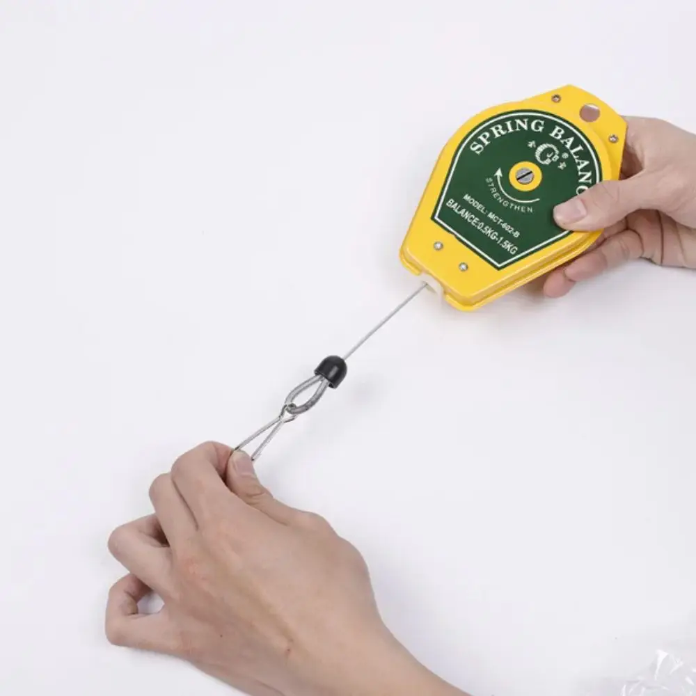 Steel Wire Rope Spring Balancer 3 to 5Kg Load Ergonomic Design Retractable Tool Holder Long-Lasting Coil Space-Saving