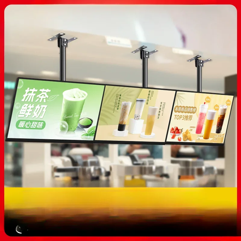 

Hanging advertising machine milk tea shop touch display LCD advertising screen led screen store menu wall hanging high definitio