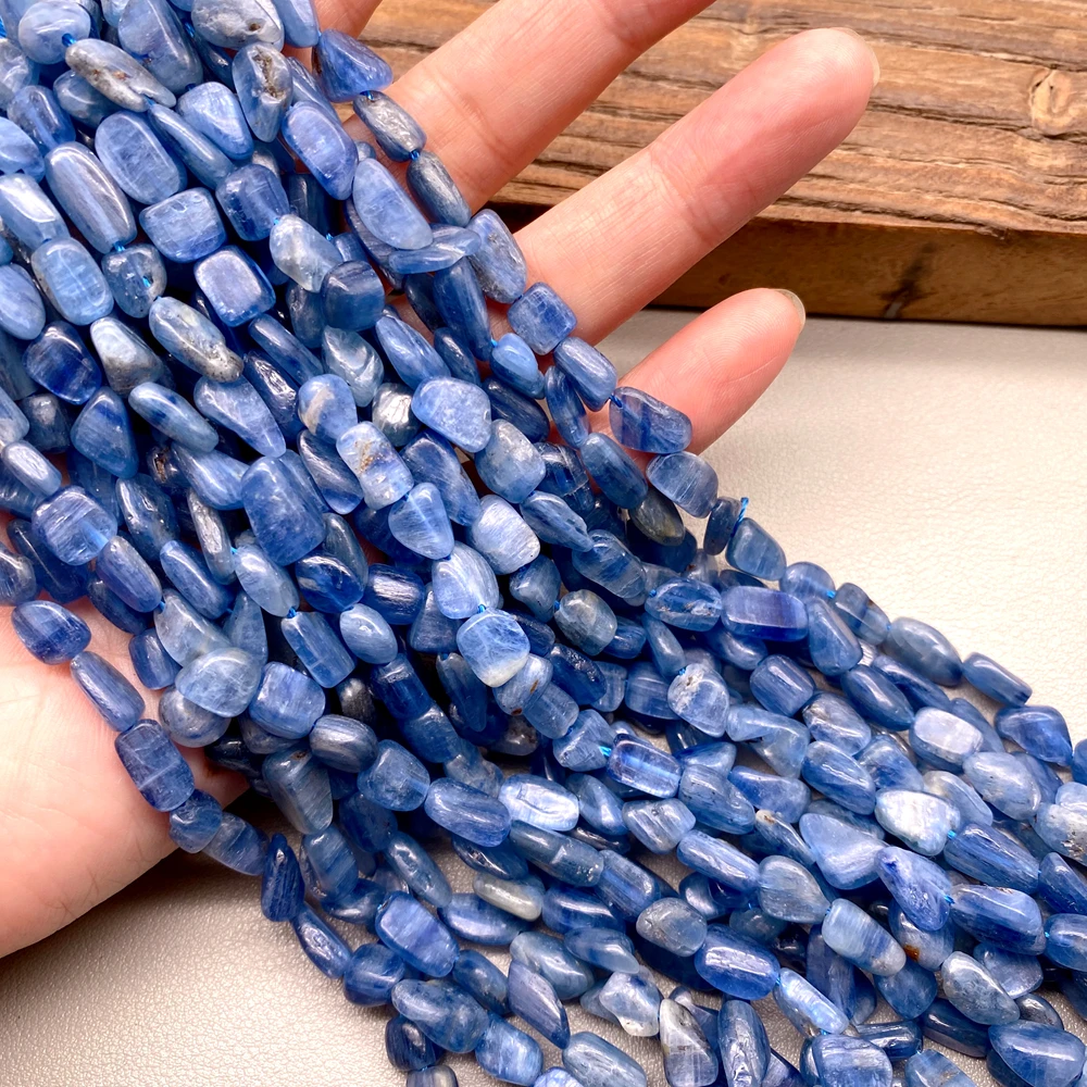 5 Strands 6x10mm Blue Kyanite Polish Freeform Loose Beads 15.8