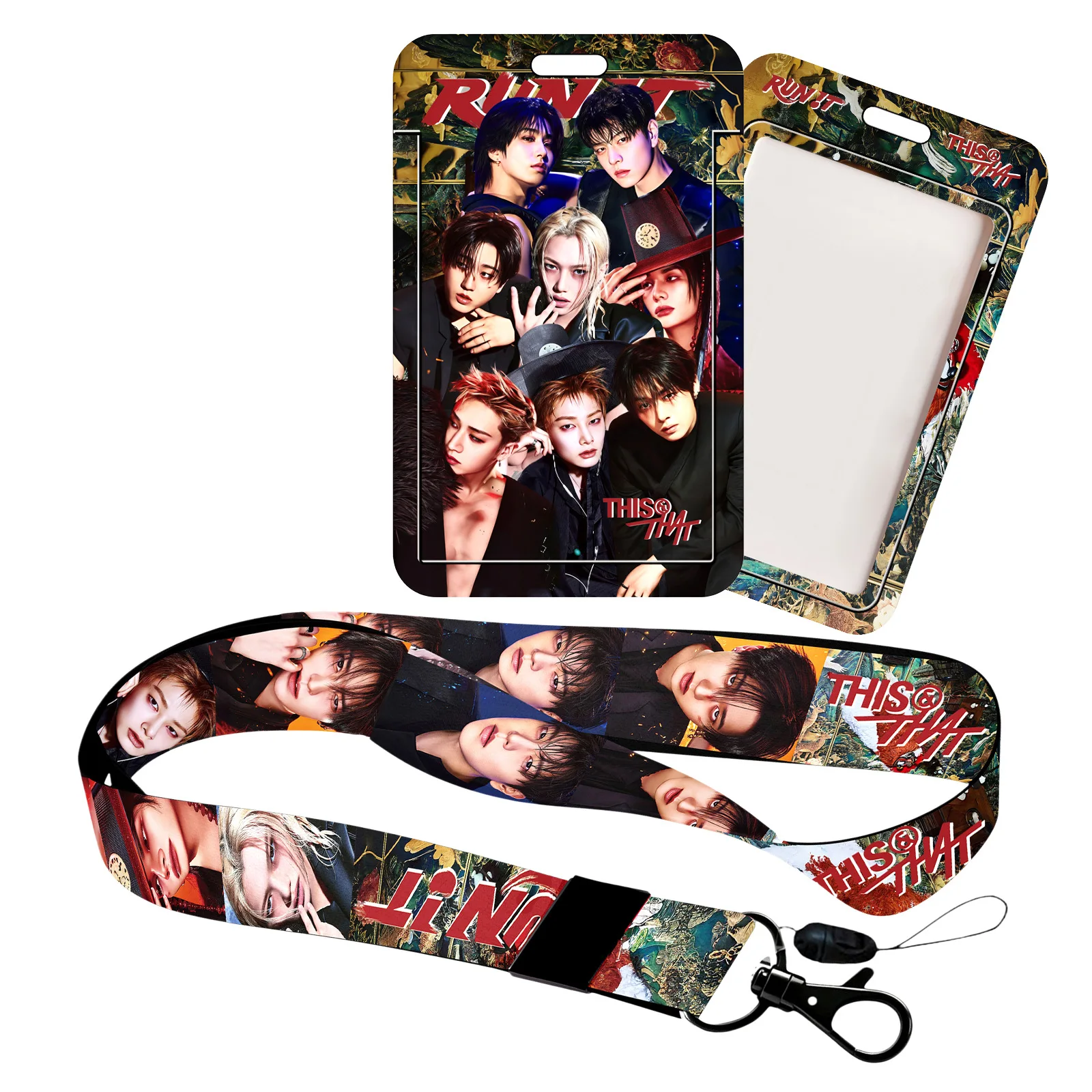 K-pop boy group phone card holder lanyard THIS & THAT celebrity photo fan collectible gift image 3