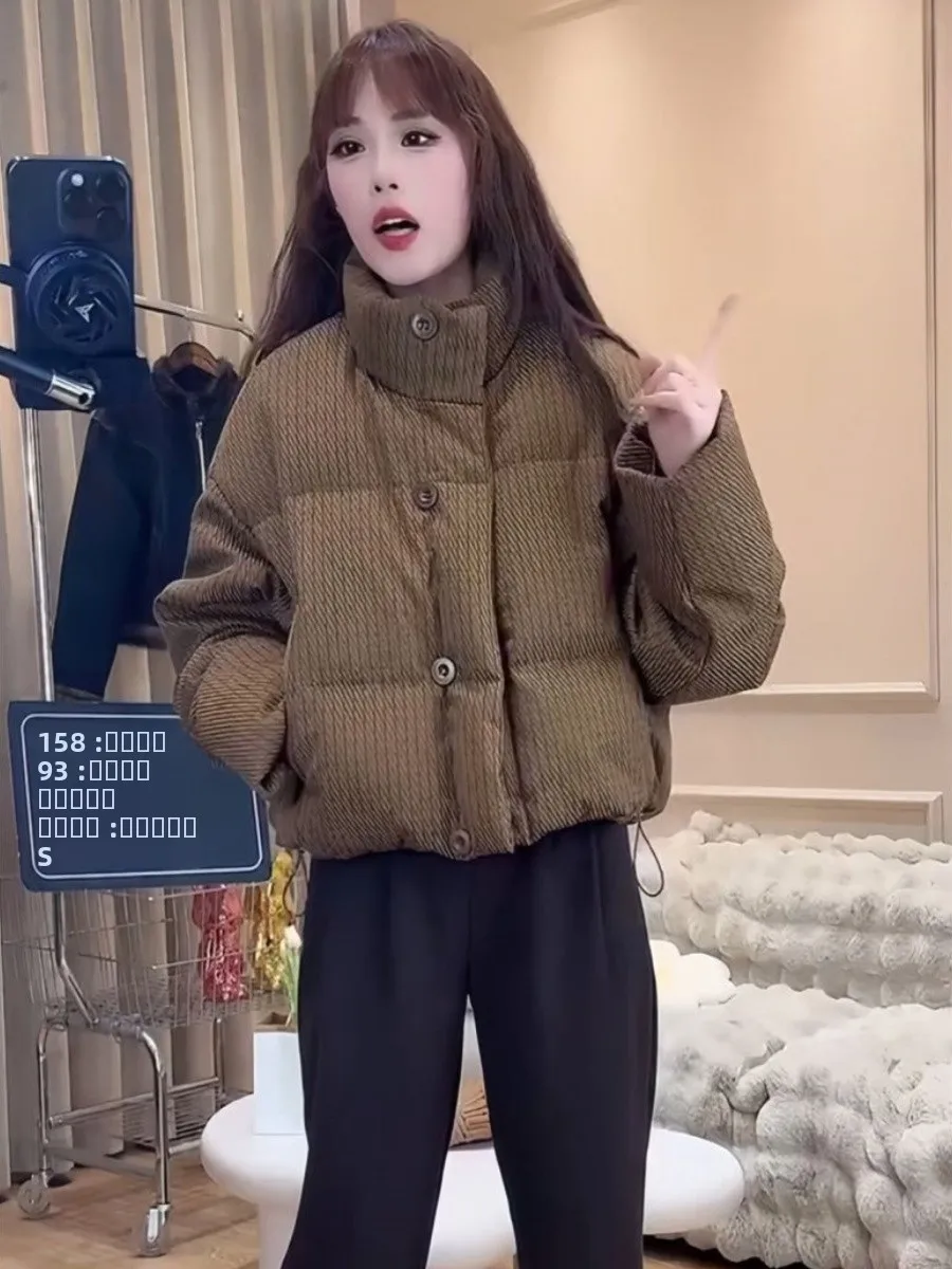 

Корейская свободная утепленная хлопковая куртка-пальто для женщин, новинка зимы, однотонная, на молнии, цвета малахит.