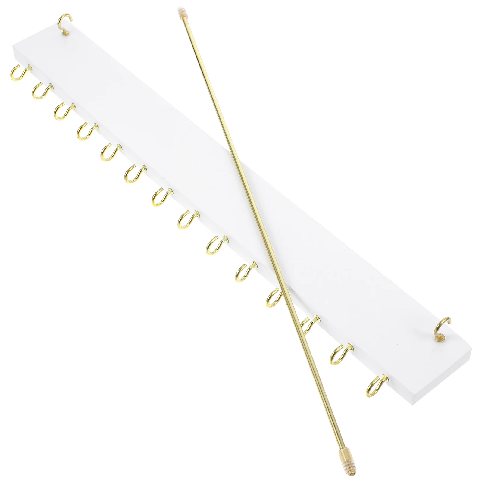 

Wall-mounted Jewelry Stand Wooden Holder Organizer Solid Wood Multifunctional Necklace Earrings Storage Rack Room Decor Bracelet