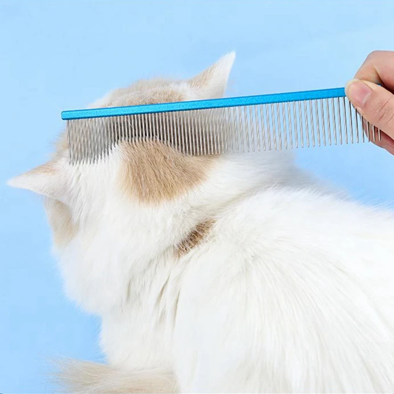 Pet Light Aluminum Pet Comb 6 Colors Optional Professional Dog Grooming Comb Puppy Cleaning Hair Trimmer Brush Pet Accessories