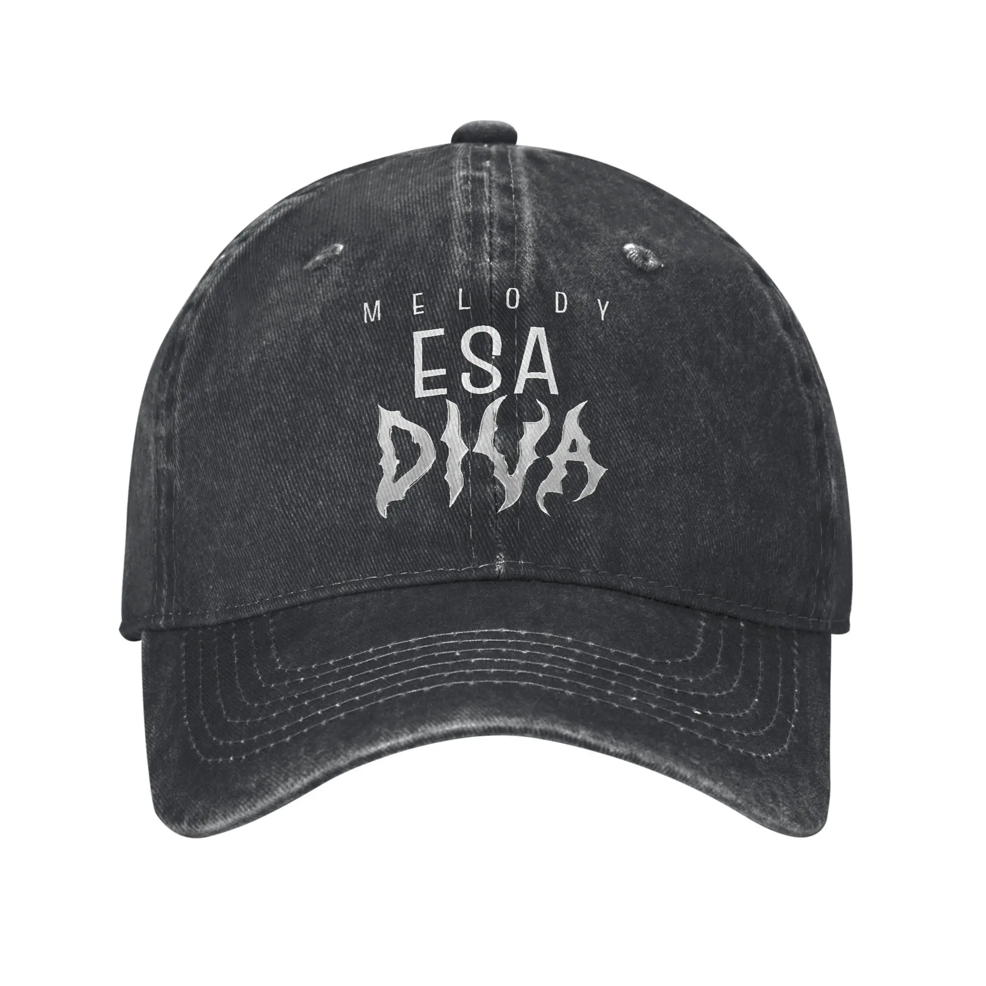 Spain Melody Esa Diva Baseball Cap Retro Distressed Denim Washed 2025 European Song Contest Sun Cap Outdoor Travel Gift Hats