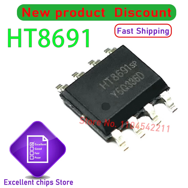 Original HT8693 SOP8 HT8693SP HT8691 HT8691SP Mono Audio 10pcs/lot  Amplifier 100% New and Genuine Best Quality