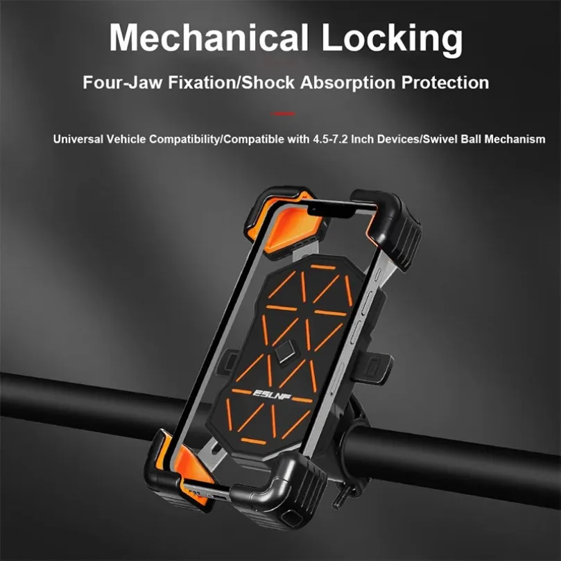 حامل هاتف للدراجة النارية، حامل دراجة مقاوم للصدمات لمقود الدراجة العالمي ونظام تحديد المواقع العالمي للدراجة الإلكترونية على الطرق الجبلية