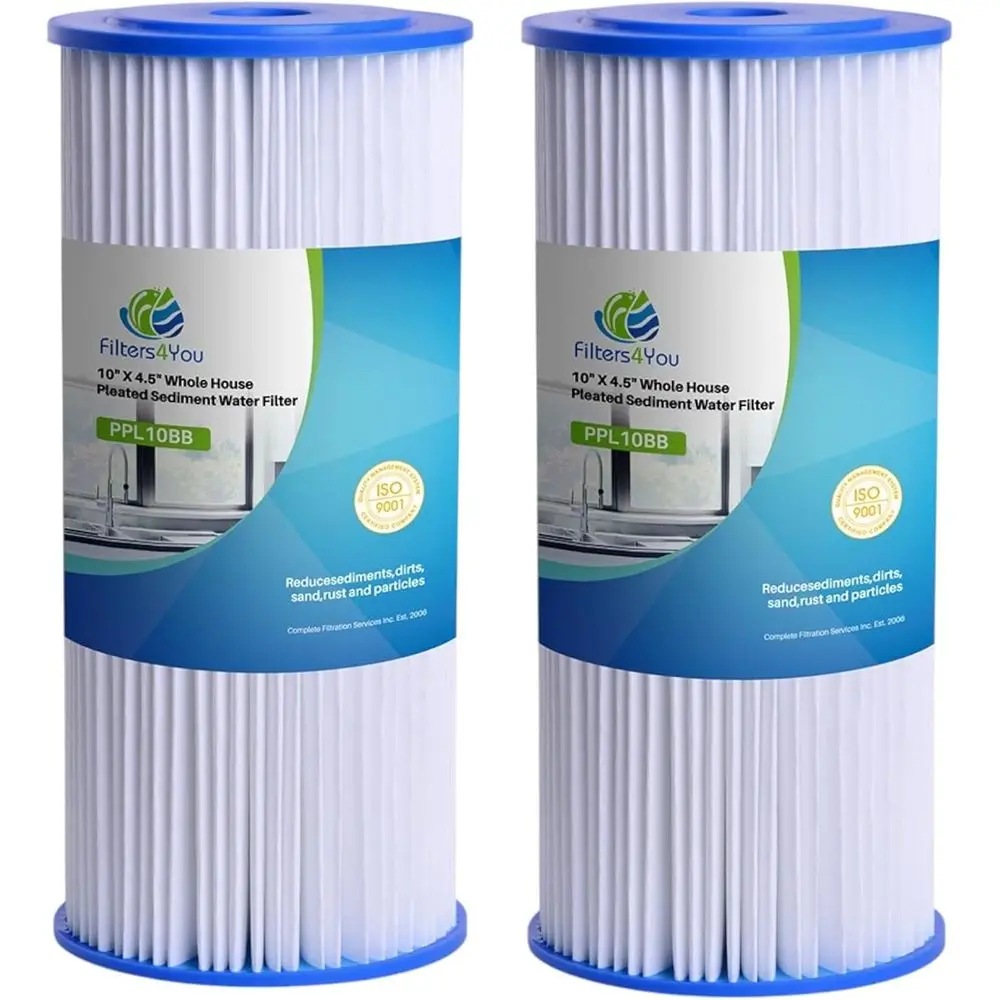 

2 Pack High-Capacity Water Filter Cartridges for Whole House, Removes Taste and Odor