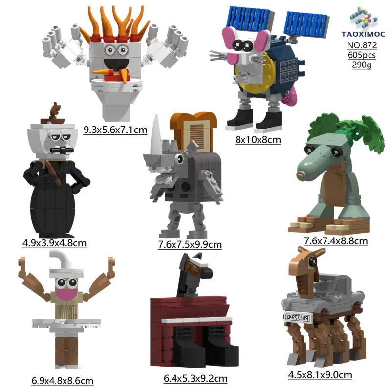 Nieuwe Stelen Een Brainrot Bouwsteen Model 8/9/12/16/24 stks/set No.9 Huis Bouwsteen Kit Voor Kind Verjaardag Nieuwe Jaar Geschenken