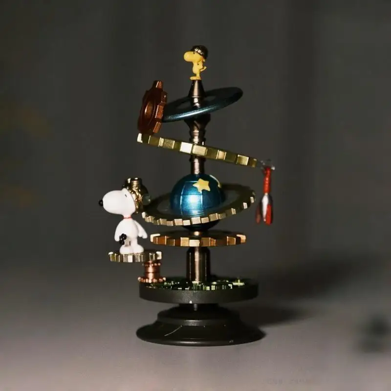 Hot Re-Ment Snoopy Blind Box 3d Spiral Model Miniature Scene Figurines Collectible Desktop Action Figure Ornaments For In Stock view 6