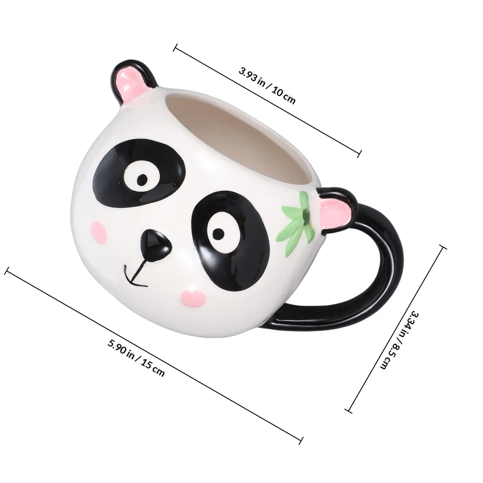 Panda Ceramic Coffee Mug Creative Animal Design Smooth Edge Milk Tea Mug Simple Cleaning Home Office Drinking Cup