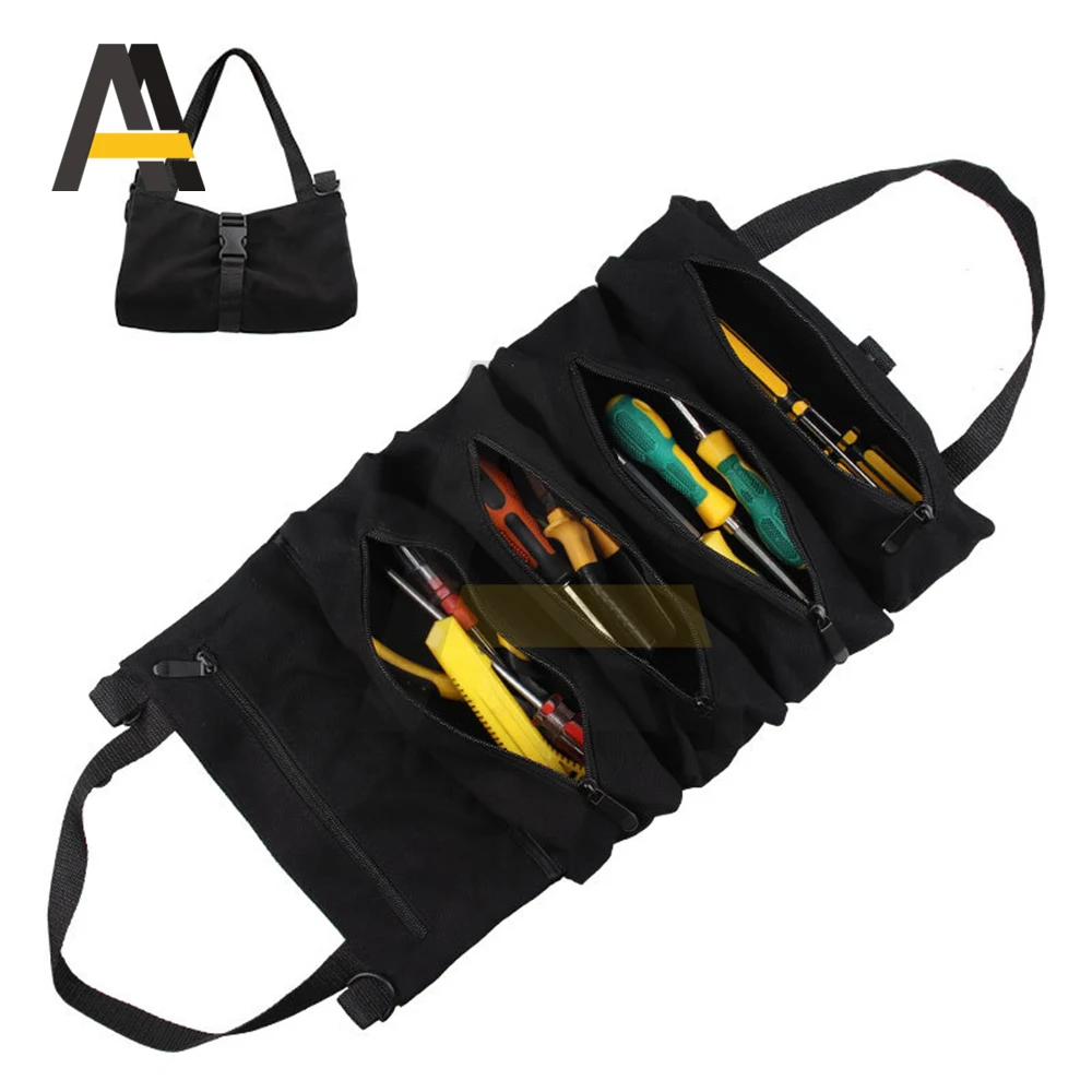 New Canvas Portable Home Portable Storage Bag Car Repair Tool Storage Bag Electrician Tool Bag Hardware Kit Multifunctional Bag