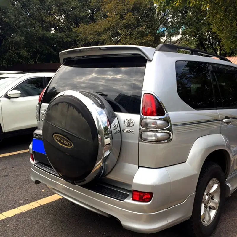 

Спойлер для Toyota Land Cruiser Prado FJ120 4000 2700, 2003-2009, Неокрашенный праймер из АБС-пластика, спойлер на заднее крыло со светодиодной подсветкой