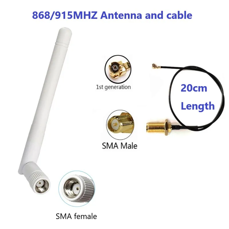 5 Stück 868/915MHz Faltantenne 3dBi Verstärkung SMA-Buchse 11cm Länge und SMA-Buchse zu PX1-Kabel für LoRa Meshtastic Gateway LoRaWAN IOT – Detail 6