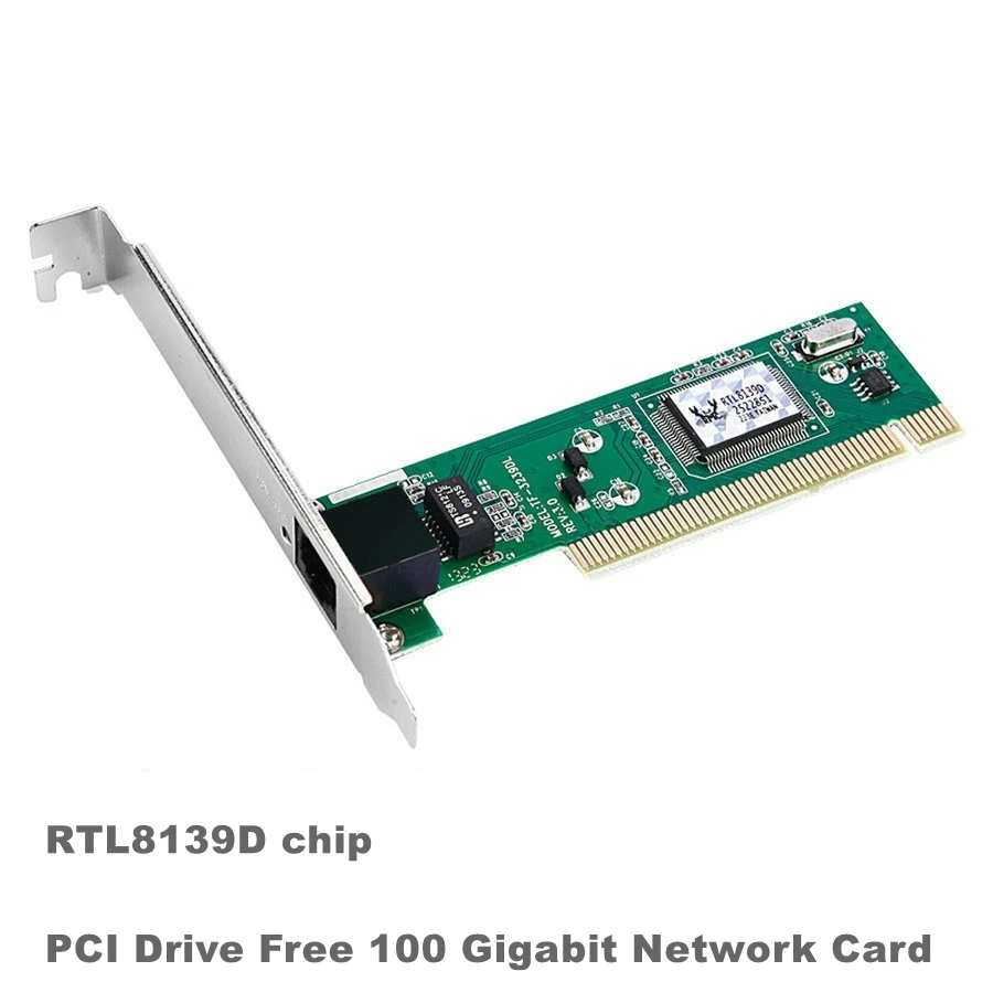 PCI Ağ kartı NIC Realtek RTL8139 10/100 Mbps RJ45 Ethernet Lan grafik Kartı PC Için Ücretsiz sürücü