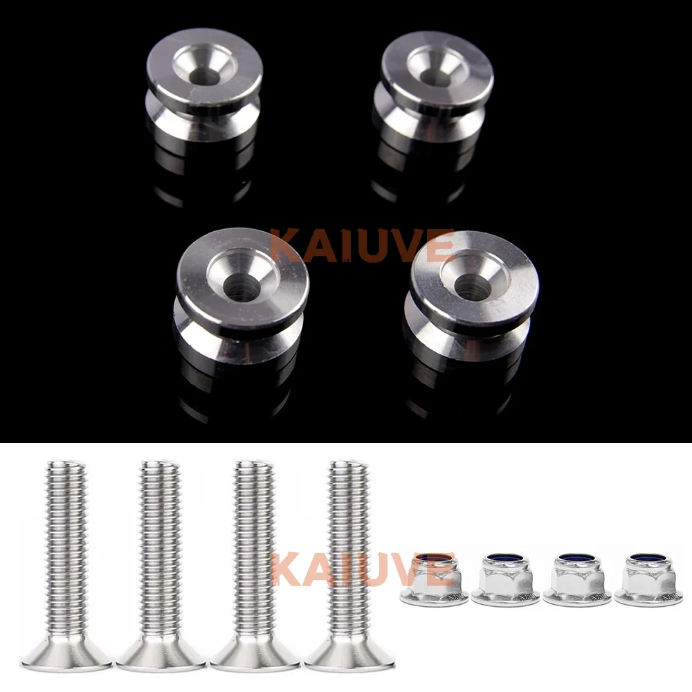 4PCS Universal Motorcycle Rear Luggage Case Tail Top Box Helmet Trunk Bracket Base Plate Bushing Pad Buckle Spacers Accessories