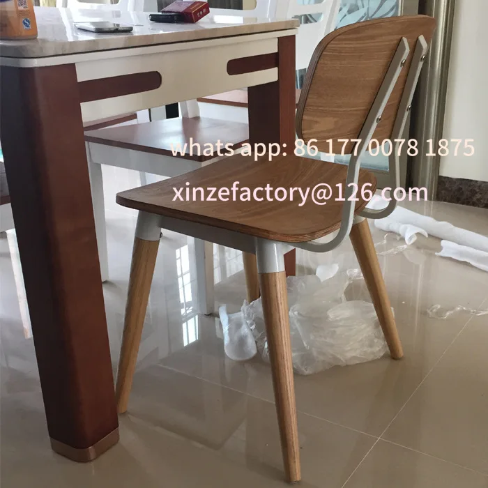 Customizable solid wood western restaurant backrest chair fast food burger restaurant canteen wrought iron dining chair