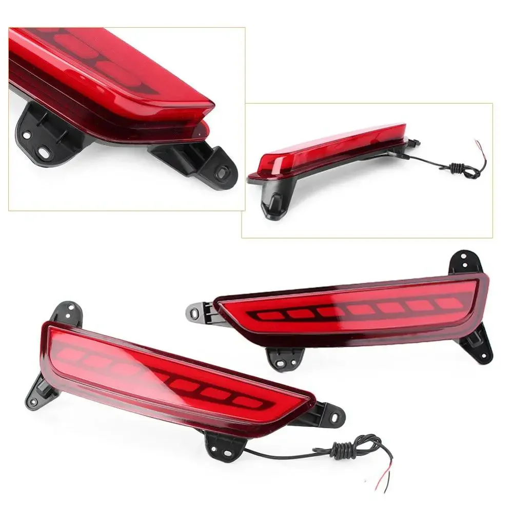 1 Pair Led Reflector Car Rear Bumper Light Brake Lights Rear Fog Lamp Signal Light For Hyundai Creta IX25 2014 2015 2016 2017 view 3