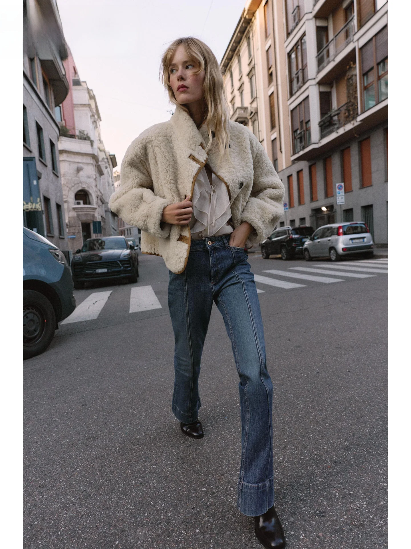 Modny dwustronny płaszcz Fce Jaet Zaprha 2025, nowa kolekcja jesień, damski płaszcz casualowy, odzież wierzchnia w stylu Sli Trend.