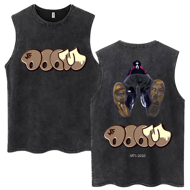 

Washed Rapper Mf Doom Madvillain Tank Tops Men Women Hip Hop Rap Hipster T Shirt Streetwear Cotton Oversized Sleeveless T Shirts