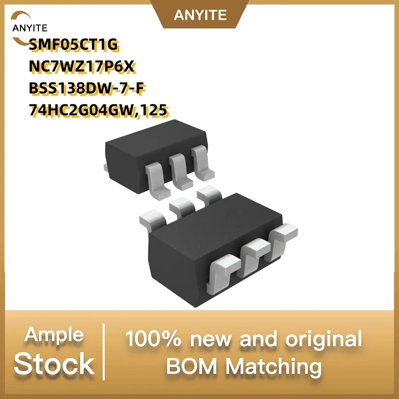 New 50PCS/lot  SMF05CT1G F05CT1   NC7WZ17P6X 7WZ17  BSS138DW-7-BSS138DW  F S138D  74HC2G04GW,125 C2G04   SOT-363-6(SC-70-6)