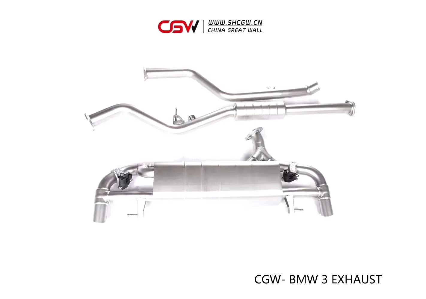 CGW Newest Design Straight Catback Valve Exhaust Tip Cutout Muffler Catback With Trustable Quality for G30 2.0T