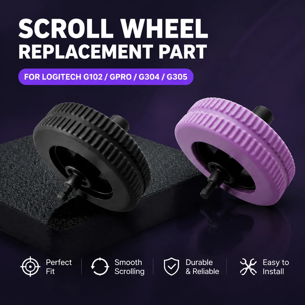 1PC Mouse Scroll Wheel Pulley Mice Wheel Roller Replacement Part for Logitech G102 G304 G305 Gaming Mouse