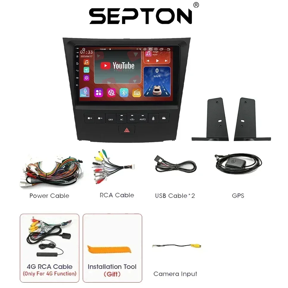 SEPTON Smart Car Systems Radio for Lexus GS300 S190 GS350 GS400 GS430 GS450h GS460 GS 300 III 3 350 400 430 450h 460 2004 - 2011