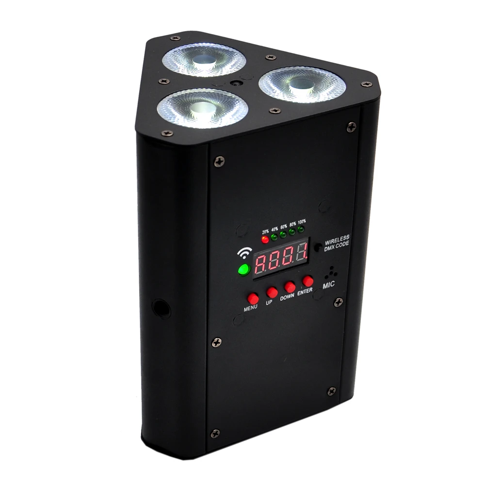 TIPTOP-Lumière LED Par à Batterie LeicAngle, Mini Taille, Infrarouge, Télécommande DMXorgControl, Truss Par, Power IN OUT, 3x12W, RGBW, 4 en 1